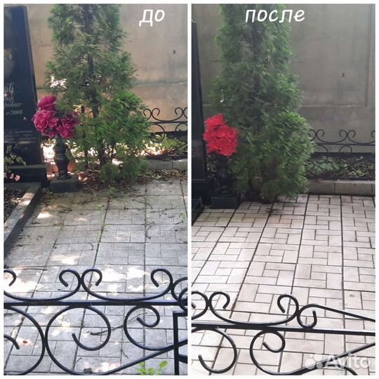 Уборка за могилой