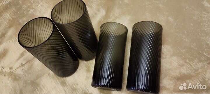 Стаканы цветное дымчатое стекло СССР