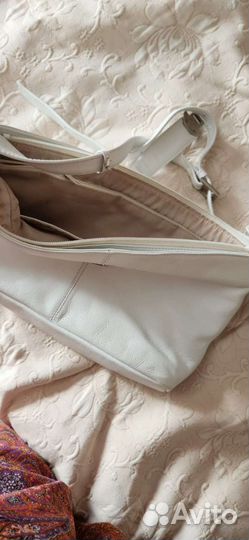 Сумка белая кожа натуральная