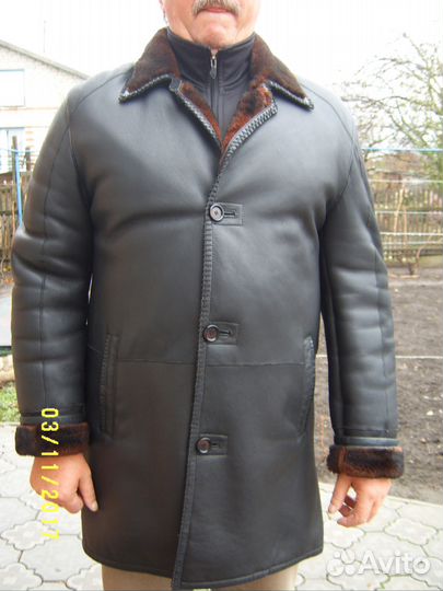 Натуральная кожаная дублёнка