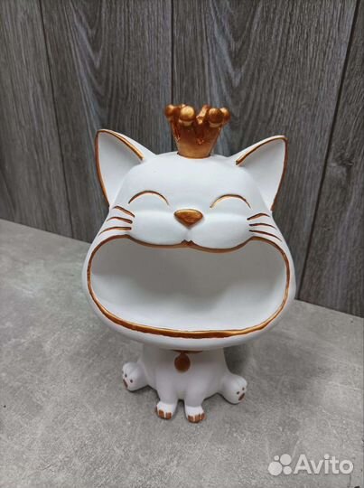 Кашпо, ключница, конфетница кот бегемот бульдог