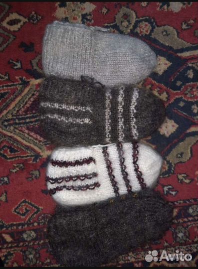 Носки ручной вязки шерстяные