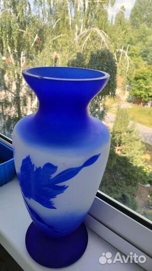 Ваза стекло СССР, цветная