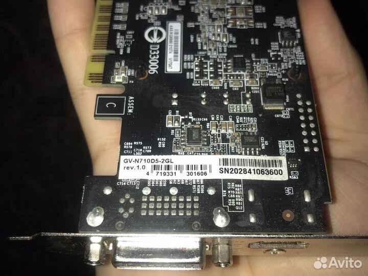 Видеокарта gigabyte gt710 2Гб