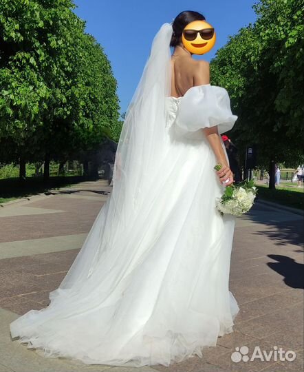 Свадебное платье белое 42 44
