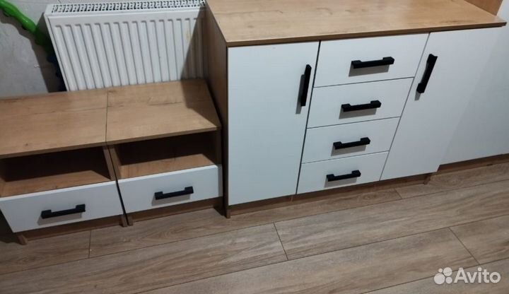 Тумба прикроватная эко (дуб вотан белый гладкий)