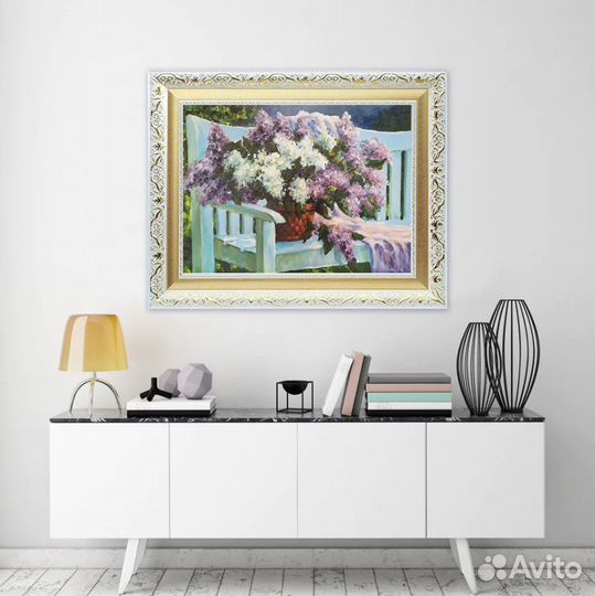 Картина маслом на холсте Сирень