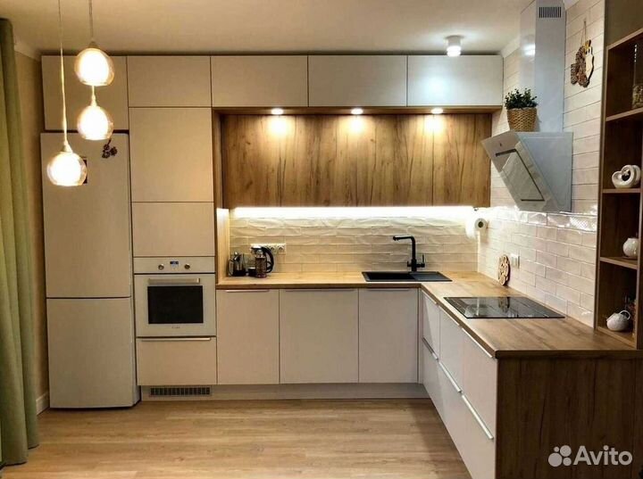 Угловая кухня с мдф фасадами