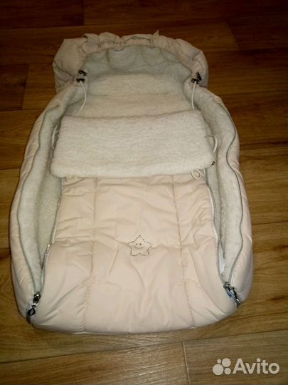 Меховой конверт в коляску