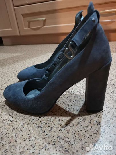 Тюфли искусственный велюр серо-сиреневые