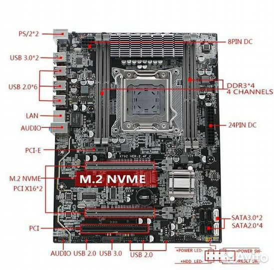 Материнская плата machinist x79z v: 2.4f LGA 2011