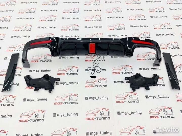 Задний диффузор B Мерседес S class W222 рест