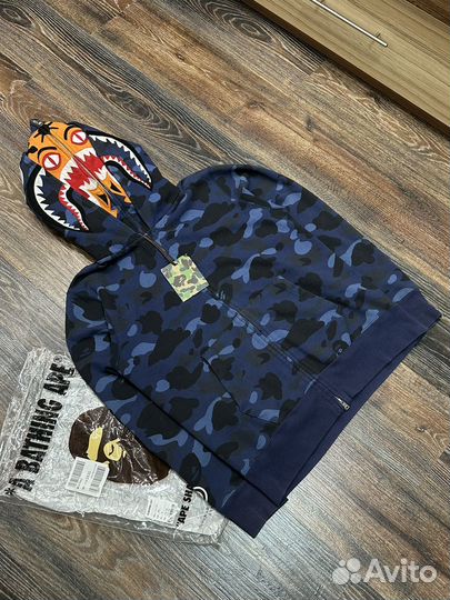 Зип худи Bape Double Tiger Shark