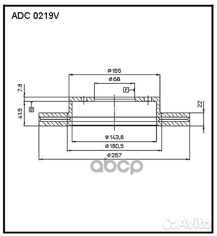 Диск тормозной перед ADC0219V allied nippon