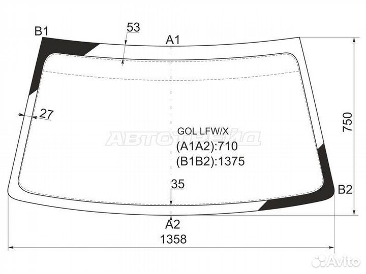 Стекло лобовое Volkswagen Pointer 04-06