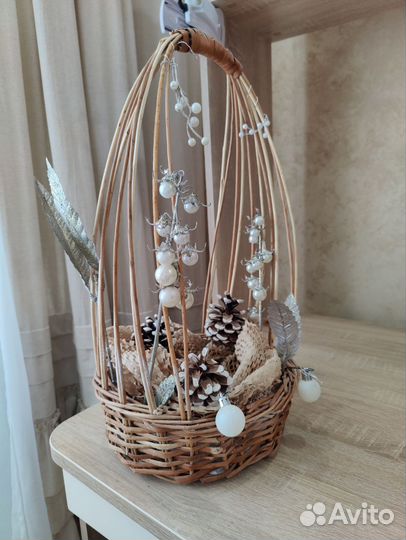 Корзина плетеная декоративная