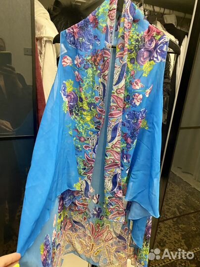 Шелковый платок, парео, кожаный ремень colzetti