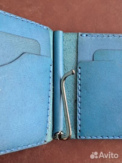 Зажим для денег кожаный