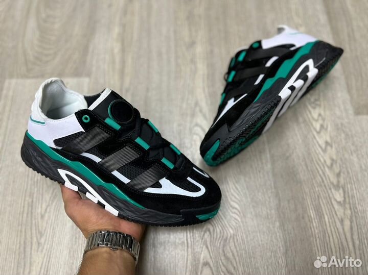 Кроссовки Adidas Niteball Black Green (36-45)