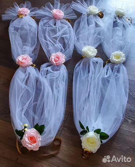 Свадебные украшения на капот машины