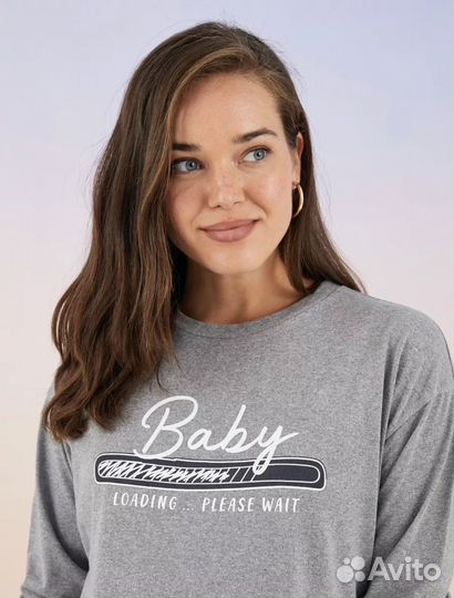 Лонг и 2 футболки для беременных кормящих waikiki