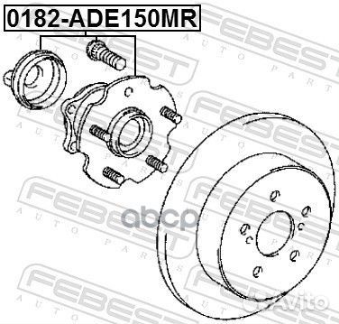 Ступица колеса зад прав/лев 0182ADE150MR Fe