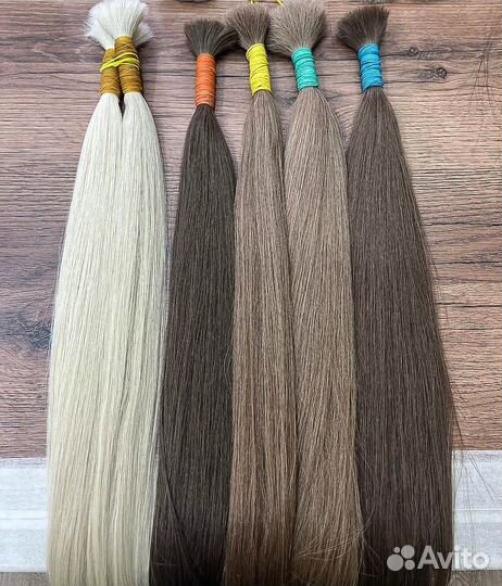 Волосы для наращивания срезы премиум натуральные