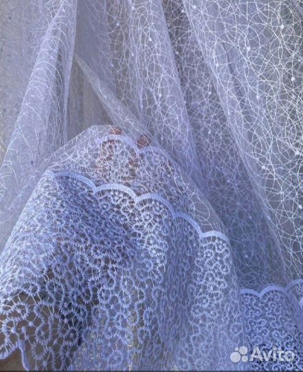 Тюль белый, новый
