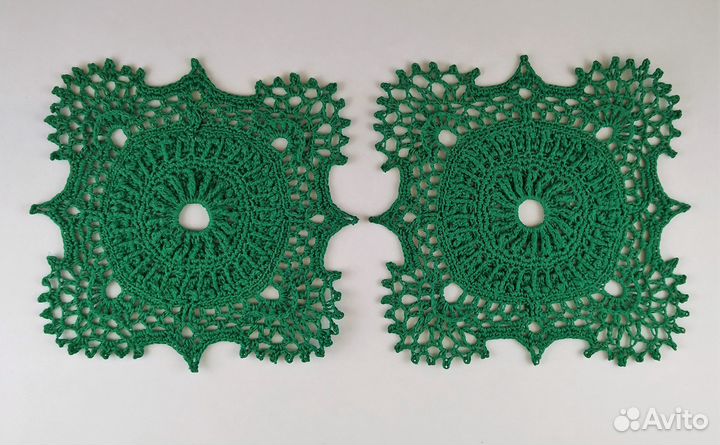 Мини-салфетки, рельефные, связанные крючком