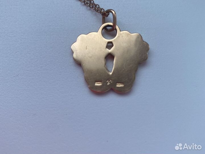 Цепочка золотая. С подвеской. Близнецы. 583 пр