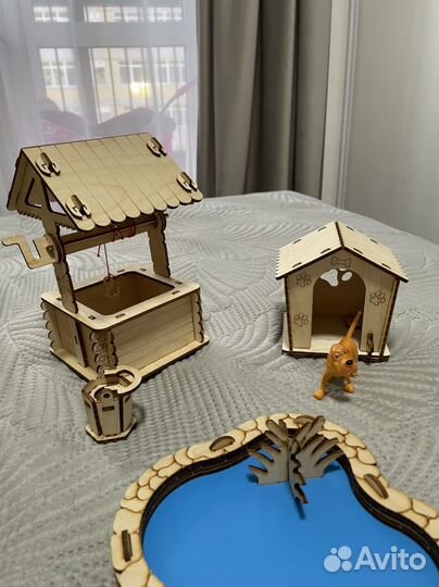 Игрушка ферма деревянная с животными