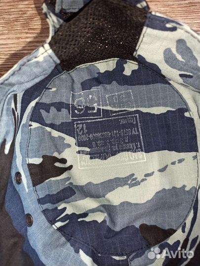 Кепка синий камуфляж, чёрная