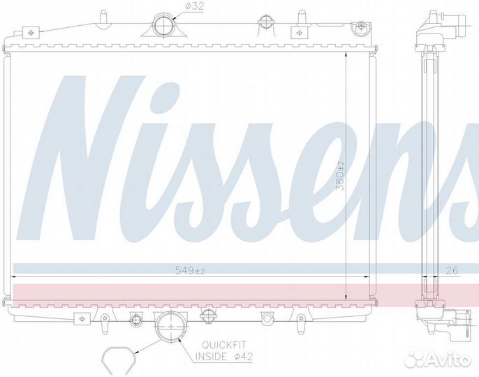 Радиатор охлаждения двс citroën C5 (2001) 2.0