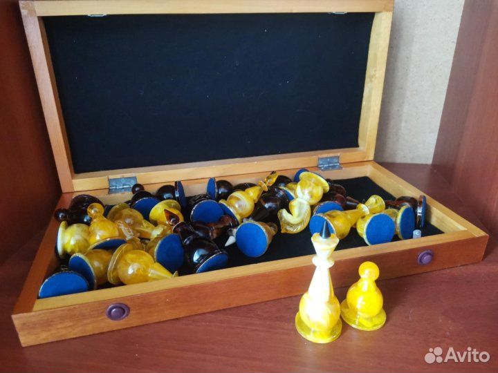 Шахматы советские СССР янтарь