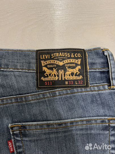 Джинсы мужские levis 511 W32 L32