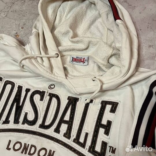 Винтажное худи Lonsdale big logo оригинал