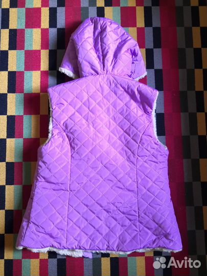 Жилет с капюшоном на молнии Холти натуральная шерс