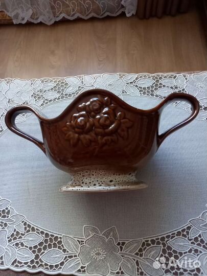 Конфетница и чайник керамические СССР