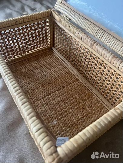 Шкатулка из ротанга как Zara Home для хранения