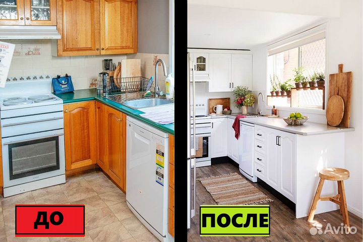 Замена фасадов и столешниц любой мебели