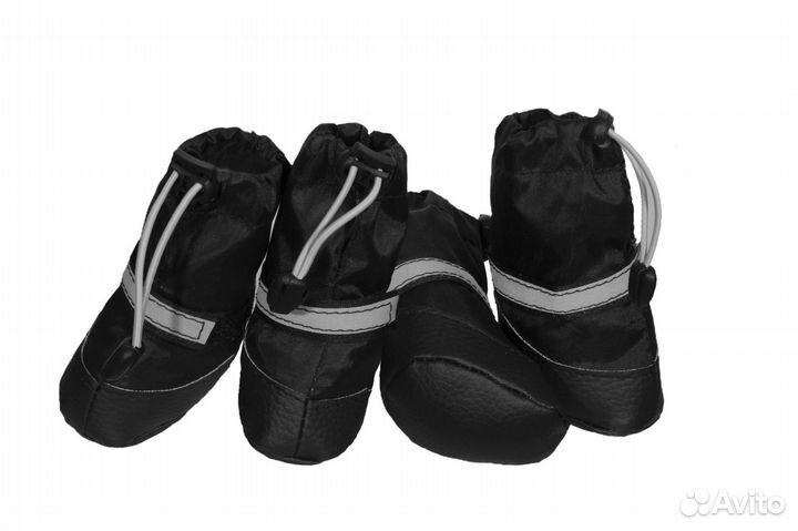 Yami-Yami одежда ботинки для собак, чёрные со свет