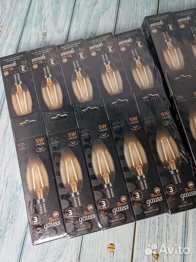 Упаковка светодиодных ламп 10 шт. gauss E14 C35 5В