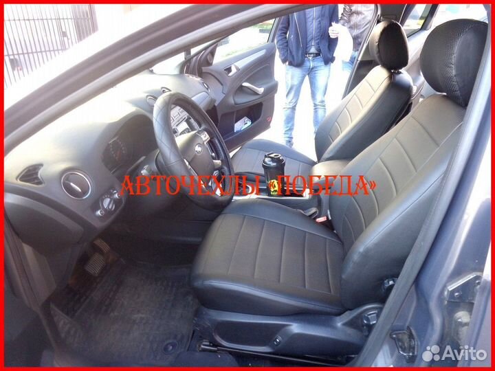 Чехлы Ford Mondeo 4 из экокожи чёрные Классика