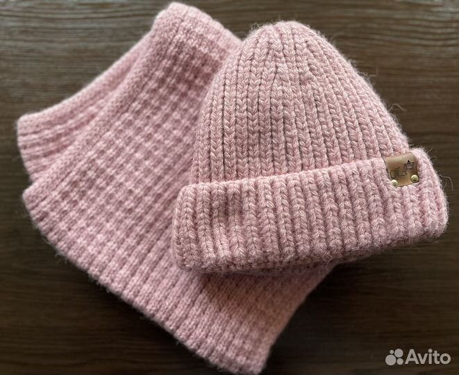 Комплект шапка и снуд женский