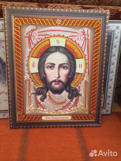 Икона из алмазной мозайки большая