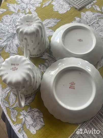 Чайная пара лфз костяной фарфор