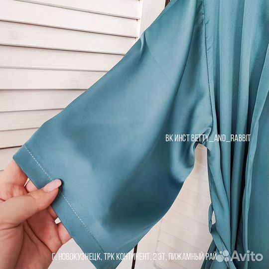 Женский халат шелковый Ocean, M