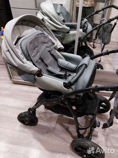 Коляска 2 в 1 эко кожа
