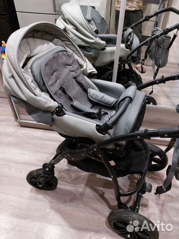 Коляска 2 в 1 эко кожа