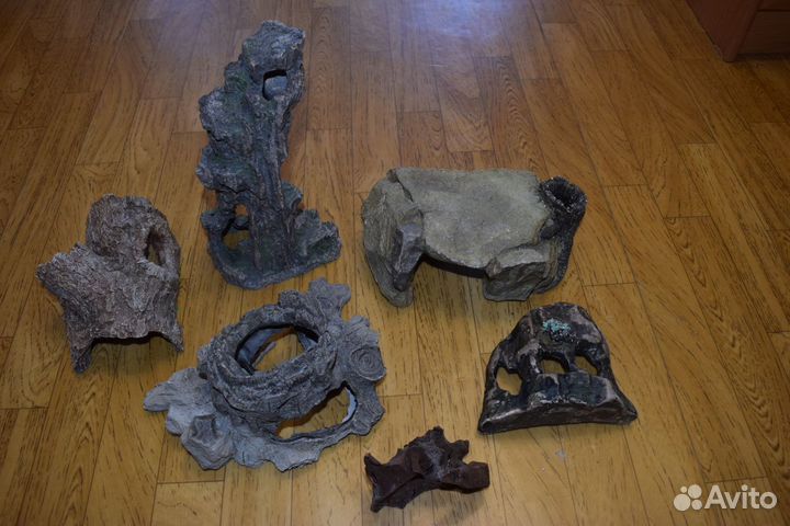 Гроты в аквариум бу 6 штук